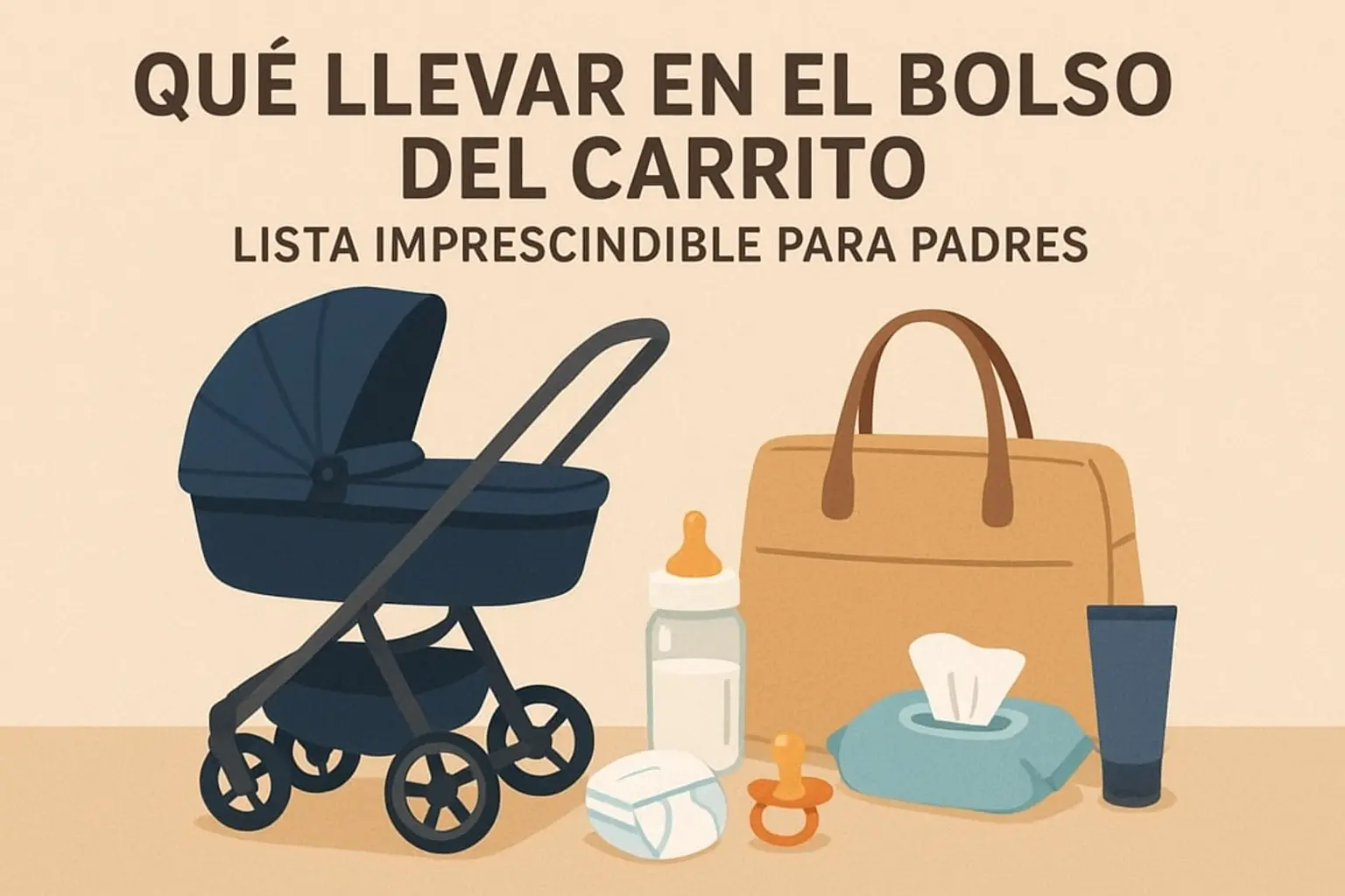 qué llevar en el bolso del carrito, lista imprescindible para padres